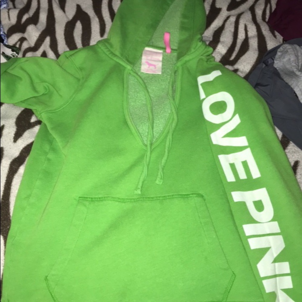 Green hoodie